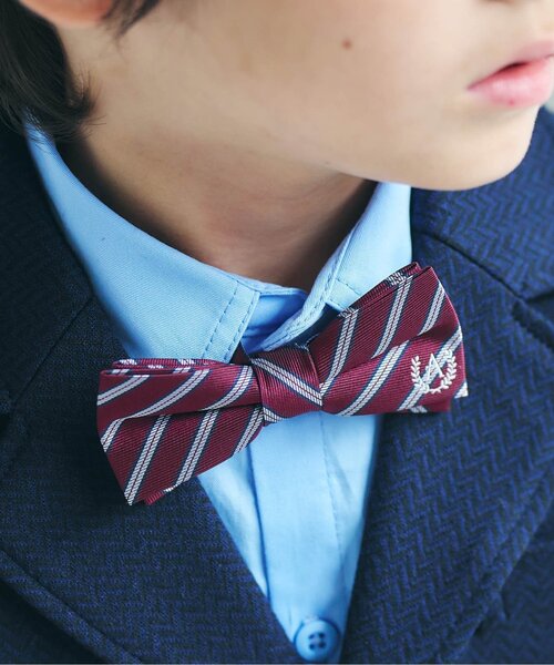apres les cours(アプレレクール)の「フォーマル蝶ネクタイ(ネクタイ・キッズ・ストライプ/ネイビー・FREE)」の6枚目の写真