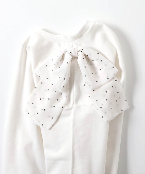 algy（アルジー）の「肩りぼんトレーナー（スウェット・キッズ・ピンク/グレー/オフホワイト・130/140/150/160）」の10枚目の写真