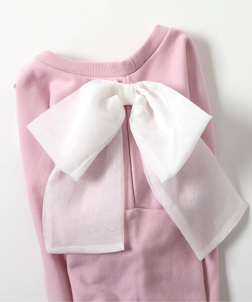 algy（アルジー）の「肩りぼんトレーナー（スウェット・キッズ・ピンク/グレー/オフホワイト・130/140/150/160）」の11枚目の写真