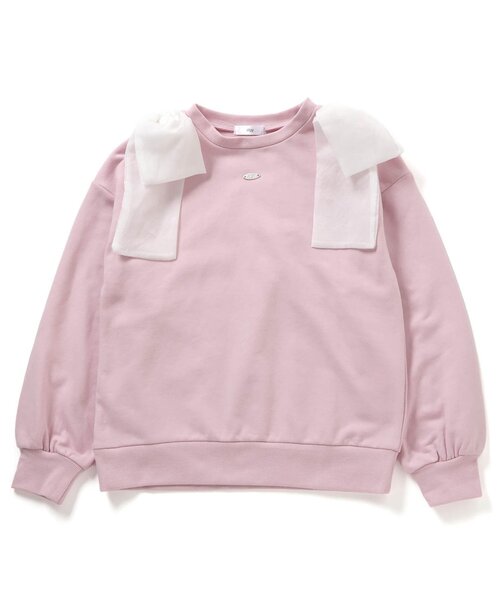 algy（アルジー）の「肩りぼんトレーナー（スウェット・キッズ・ピンク/グレー/オフホワイト・130/140/150/160）」の12枚目の写真