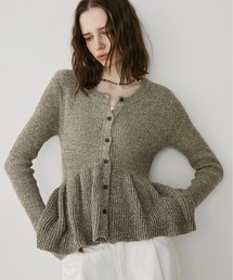 LOSCa（ロスカ）の「フリルペプラムスラブカーディガン（カーディガン/ボレロ）」