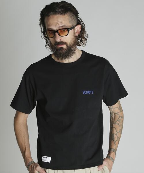 Schott(ショット)の「Schott/ショット/CIRCLE EAGLE COMPACT T-SHIRT/サークル イーグル コンパクト Tシャツ(Tシャツ/カットソー・メンズ・ブラック/ネイビー/ホワイト・2XL/XL/L/M)」の5枚目の写真