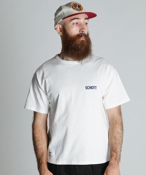 Schott(ショット)の「Schott/ショット/CIRCLE EAGLE COMPACT T-SHIRT/サークル イーグル コンパクト Tシャツ(Tシャツ/カットソー・メンズ・ブラック/ネイビー/ホワイト・2XL/XL/L/M)」の19枚目の写真