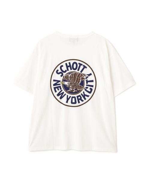 Schott(ショット)の「Schott/ショット/CIRCLE EAGLE COMPACT T-SHIRT/サークル イーグル コンパクト Tシャツ(Tシャツ/カットソー・メンズ・ブラック/ネイビー/ホワイト・2XL/XL/L/M)」の15枚目の写真
