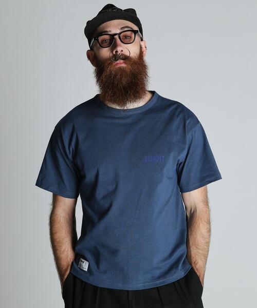 Schott(ショット)の「Schott/ショット/CIRCLE EAGLE COMPACT T-SHIRT/サークル イーグル コンパクト Tシャツ(Tシャツ/カットソー・メンズ・ブラック/ネイビー/ホワイト・2XL/XL/L/M)」の12枚目の写真