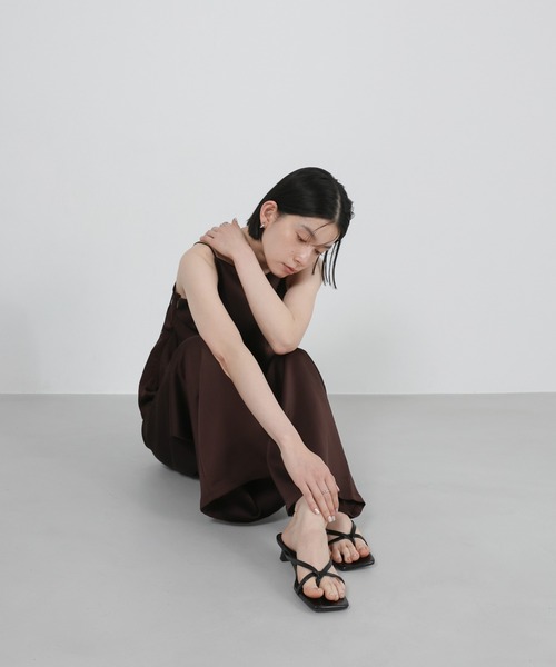 select MOCA（セレクトモカ）の「ワイドスクエアトングローヒールサンダル（サンダル・レディース・ブラック・SMALL/MEDIUM/LARGE）」の16枚目の写真