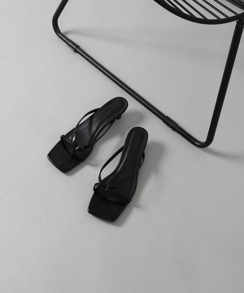 select MOCA（セレクトモカ）の「ワイドスクエアトングローヒールサンダル（サンダル・レディース・ブラック・SMALL/MEDIUM/LARGE）」の17枚目の写真