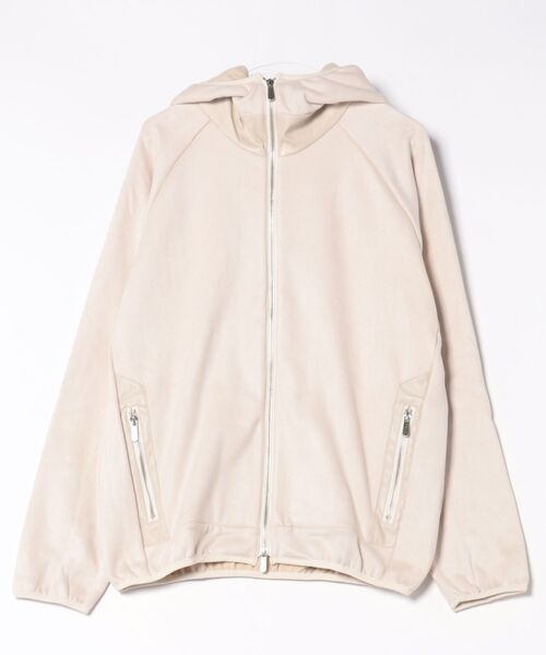 MMMM(エムエムエムエム)の「【SR】【it】【MMMM】バックサイドフリース スウェード ZIPパーカー(パーカー・メンズ・アイボリー/グレー・LARGE)」の2枚目の写真