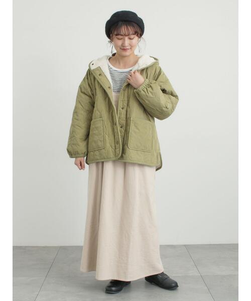 Samansa Mos2（サマンサ モスモス）の「リバーシブルボアブルゾン（ブルゾン・レディース・カーキ/ブラック/グリーン/キナリ・F）」の7枚目の写真