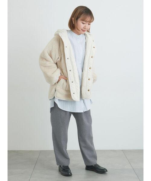 Samansa Mos2（サマンサ モスモス）の「リバーシブルボアブルゾン（ブルゾン・レディース・カーキ/ブラック/グリーン/キナリ・F）」の15枚目の写真