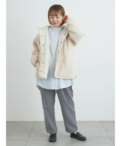 Samansa Mos2（サマンサ モスモス）の「リバーシブルボアブルゾン（ブルゾン・レディース・カーキ/ブラック/グリーン/キナリ・F）」の16枚目の写真