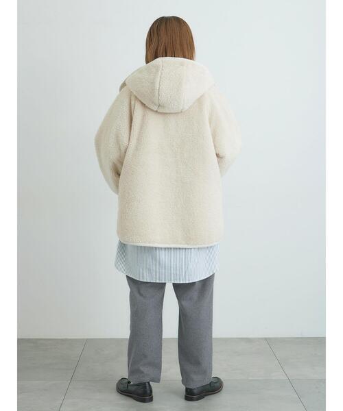 Samansa Mos2（サマンサ モスモス）の「リバーシブルボアブルゾン（ブルゾン・レディース・カーキ/ブラック/グリーン/キナリ・F）」の17枚目の写真