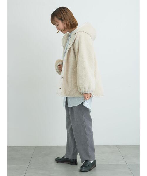 Samansa Mos2（サマンサ モスモス）の「リバーシブルボアブルゾン（ブルゾン・レディース・カーキ/ブラック/グリーン/キナリ・F）」の18枚目の写真