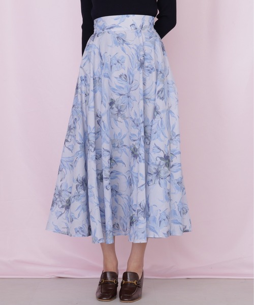 JILL by JILL STUART（ジルバイジルスチュアート）の「シアーアートフラワープリントスカート（スカート・レディース・ホワイト系その他/ブルー系その他/ピンク系その他・FREE）」の5枚目の写真