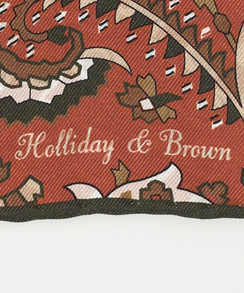 UNITED ARROWS（ユナイテッドアローズ）の「＜Holliday&Brown＞ ペイズリー プリント ポケットチーフ（ポケットチーフ・メンズ・オレンジ/ブラック・FREE）」の5枚目の写真