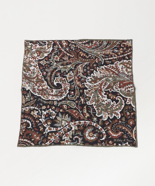 UNITED ARROWS（ユナイテッドアローズ）の「＜Holliday&Brown＞ ペイズリー プリント ポケットチーフ（ポケットチーフ・メンズ・オレンジ/ブラック・FREE）」の7枚目の写真