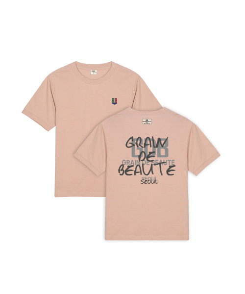 GRAIN DE BEAUTE（グランデボーテ）の「BACK LOGO GDB T-SHIRT 02 [INDY PINK]（Tシャツ/カットソー・レディース・ピンク・S/M/L/XL）」の2枚目の写真