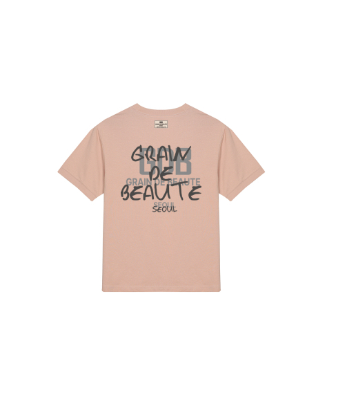 GRAIN DE BEAUTE（グランデボーテ）の「BACK LOGO GDB T-SHIRT 02 [INDY PINK]（Tシャツ/カットソー・レディース・ピンク・S/M/L/XL）」の4枚目の写真