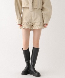 Heather | ハイウエストデニムフリルショートパンツ 647646(デニムパンツ)