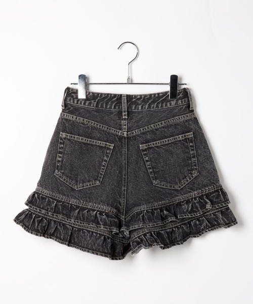 Heather（ヘザー）の「ハイウエストデニムフリルショートパンツ　647646（デニムパンツ・レディース・ブルー/ブラック/ベージュ・S/M）」の14枚目の写真