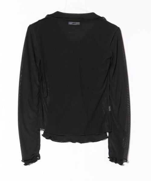 Pt18kg(プラチナイチハチキログラム)の「Vネックシアーレイヤード風トップス(Tシャツ/カットソー・レディース・ホワイト/ブラック/グレー・FREE)」の4枚目の写真