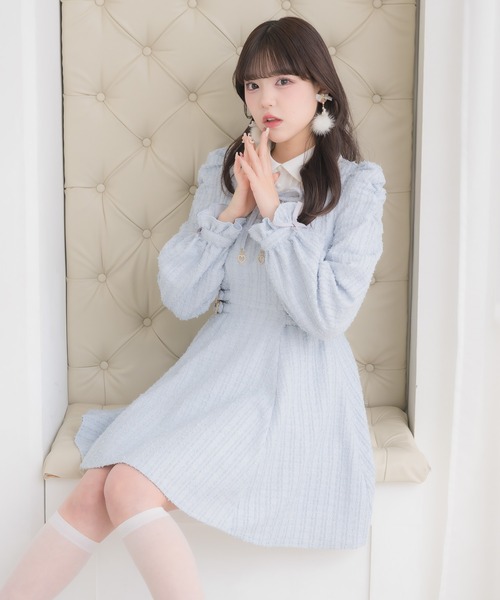 ROJITA(ロジータ)の「レイヤードラメツイードワンピース(ワンピース・レディース・サックスブルー/ブラック/ボルドー・FREE)」の17枚目の写真