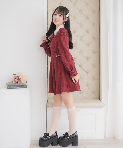 ROJITA(ロジータ)の「レイヤードラメツイードワンピース(ワンピース・レディース・サックスブルー/ブラック/ボルドー・FREE)」の12枚目の写真