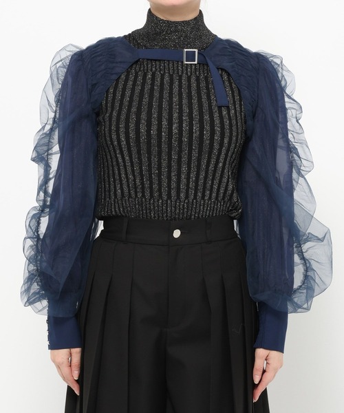 HARE（ハレ）の「【CEREMONY】ギャザーデザインボレロ(HARE)（カーディガン/ボレロ・レディース・ブラック/ブルー・FREE）」の22枚目の写真