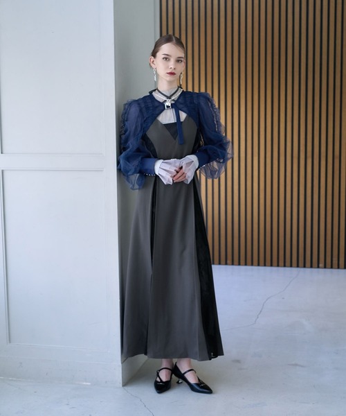 HARE（ハレ）の「【CEREMONY】ギャザーデザインボレロ(HARE)（カーディガン/ボレロ・レディース・ブラック/ブルー・FREE）」の8枚目の写真