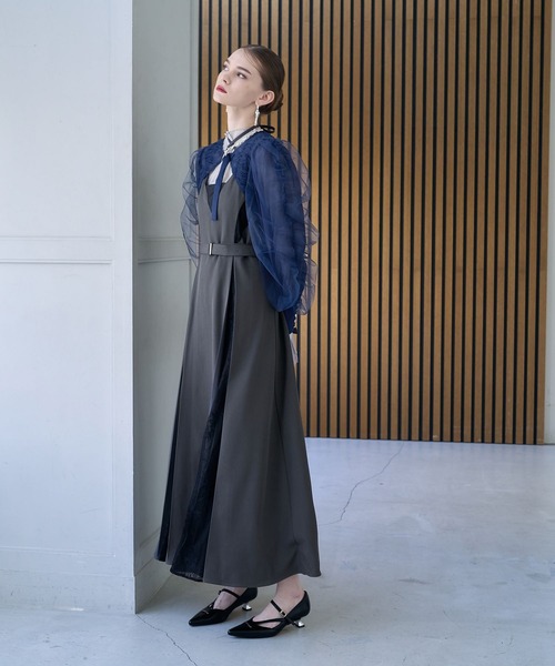 HARE（ハレ）の「【CEREMONY】ギャザーデザインボレロ(HARE)（カーディガン/ボレロ・レディース・ブラック/ブルー・FREE）」の9枚目の写真