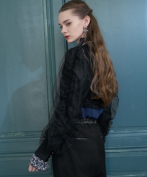 HARE（ハレ）の「【CEREMONY】ギャザーデザインボレロ(HARE)（カーディガン/ボレロ・レディース・ブラック/ブルー・FREE）」の12枚目の写真