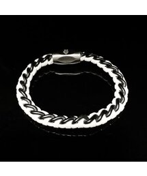 EIGHTVOLUME（エイトボリューム）の「EVレザーチェーンブレスレット004（ホワイト＆ブラック）（ブレスレット）」