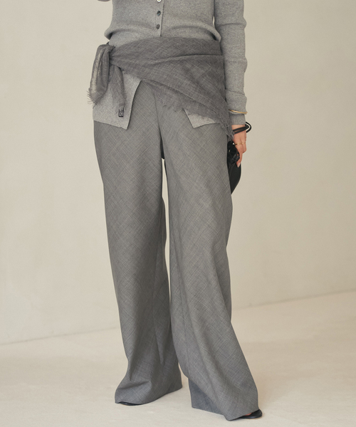 plage(プラージュ)の「Worsted Bias Relax パンツ(その他パンツ・レディース・ブラウン/チャコールグレー・34/36/38)」の3枚目の写真