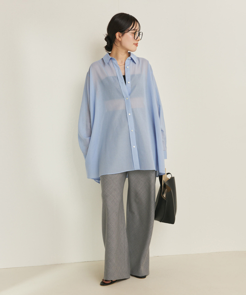 plage(プラージュ)の「Worsted Bias Relax パンツ(その他パンツ・レディース・ブラウン/チャコールグレー・34/36/38)」の6枚目の写真