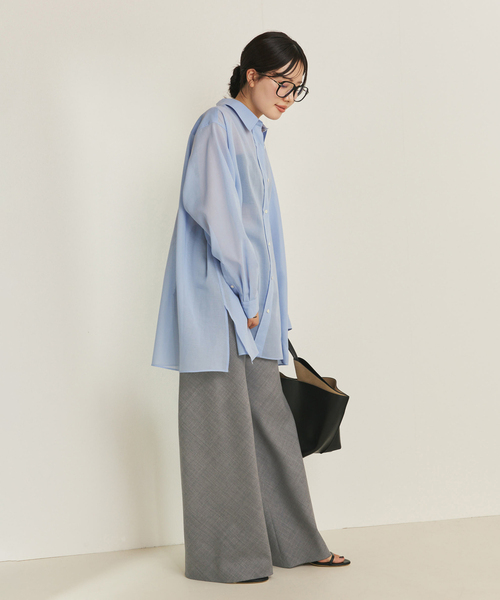 plage(プラージュ)の「Worsted Bias Relax パンツ(その他パンツ・レディース・ブラウン/チャコールグレー・34/36/38)」の7枚目の写真