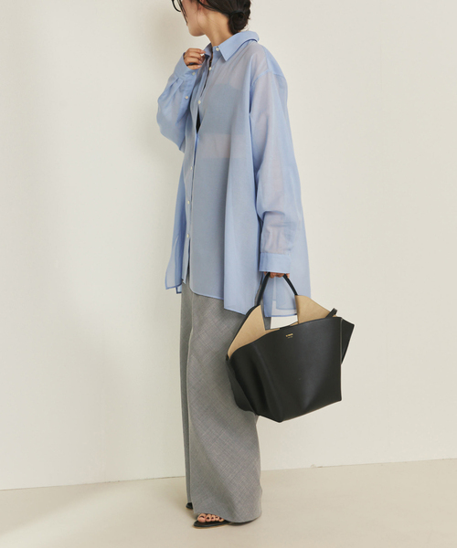 plage(プラージュ)の「Worsted Bias Relax パンツ(その他パンツ・レディース・ブラウン/チャコールグレー・34/36/38)」の8枚目の写真