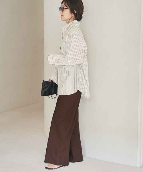 plage(プラージュ)の「Worsted Bias Relax パンツ(その他パンツ・レディース・ブラウン/チャコールグレー・34/36/38)」の14枚目の写真