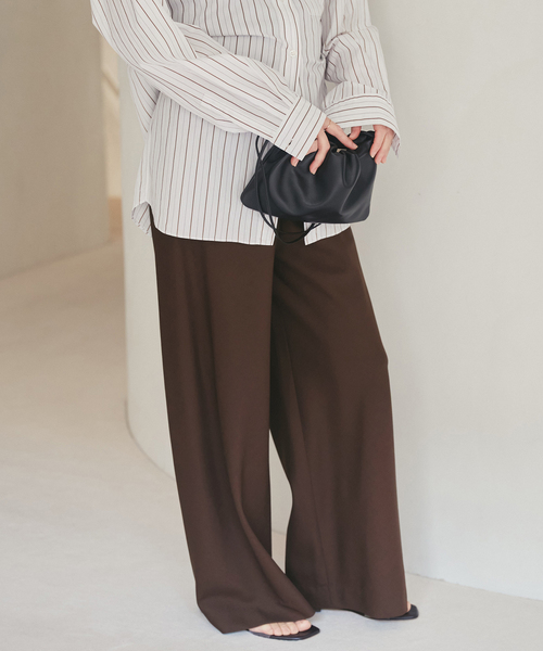 plage(プラージュ)の「Worsted Bias Relax パンツ(その他パンツ・レディース・ブラウン/チャコールグレー・34/36/38)」の18枚目の写真