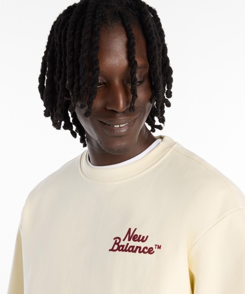 NEW BALANCE(ニューバランス)の「LNYクルースウェット(スウェット・メンズ・アイボリー/バーガンディー・SMALL/MEDIUM/LARGE/X-LARGE/XX-LARGE)」の5枚目の写真