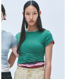 muller of yoshiokubo（ミュラーオブヨシオクボ）の「muller of yoshiokubo ミュラーオブヨシオクボ / REVERSIBLE TWIST TOP バイカラーリバーシブルツイストトップス / MLS26107（Tシャツ/カットソー）」
