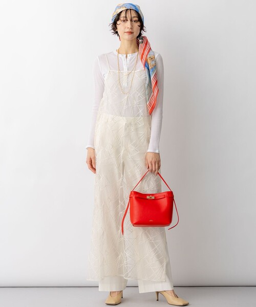 23区 S(ニジュウサンクチイサイサイズ)の「シアーリブ レイヤード ロンTEE(Tシャツ/カットソー・レディース・ブラック系/ホワイト系/ピンク系/ライトイエロー系/スカイブルー系/スモーキーグリーン系・32)」の12枚目の写真