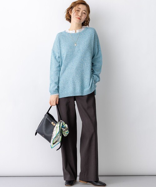 23区 S(ニジュウサンクチイサイサイズ)の「シアーリブ レイヤード ロンTEE(Tシャツ/カットソー・レディース・ブラック系/ホワイト系/ピンク系/ライトイエロー系/スカイブルー系/スモーキーグリーン系・32)」の14枚目の写真