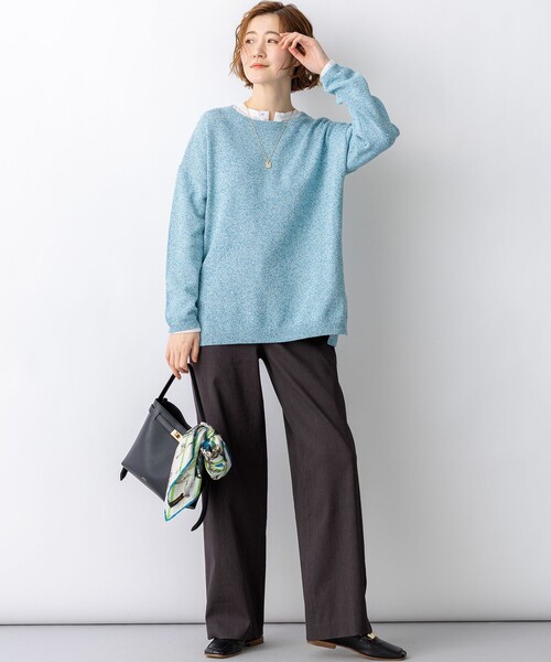 23区 S(ニジュウサンクチイサイサイズ)の「シアーリブ レイヤード ロンTEE(Tシャツ/カットソー・レディース・ブラック系/ホワイト系/ピンク系/ライトイエロー系/スカイブルー系/スモーキーグリーン系・32)」の15枚目の写真