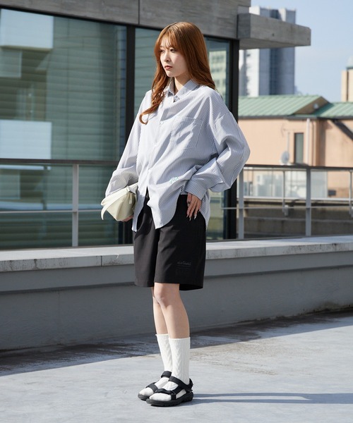 WILD THINGS(ワイルドシングス)の「WILD THINGS/ワイルドシングス BASE SHORTS ブランドロゴ イージーショーツ 2026年春夏(その他パンツ・メンズ・ブラック/グレー・M/L/XL)」の6枚目の写真