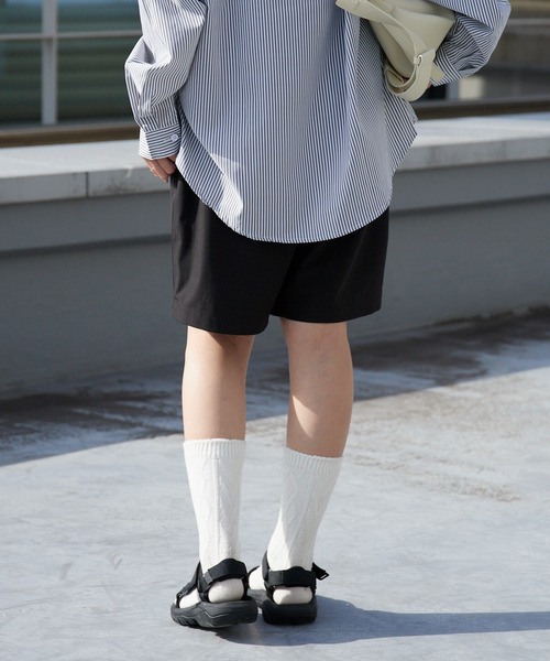 WILD THINGS(ワイルドシングス)の「WILD THINGS/ワイルドシングス BASE SHORTS ブランドロゴ イージーショーツ 2026年春夏(その他パンツ・メンズ・ブラック/グレー・M/L/XL)」の9枚目の写真