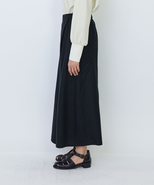 LOISIR（ロワズィール）の「【MTサイズ有り】リネンツイルラップディテールスカート（スカート・レディース・キナリ/ブラック・M/MT）」の10枚目の写真