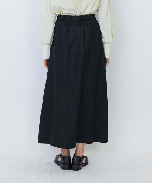 LOISIR（ロワズィール）の「【MTサイズ有り】リネンツイルラップディテールスカート（スカート・レディース・キナリ/ブラック・M/MT）」の11枚目の写真