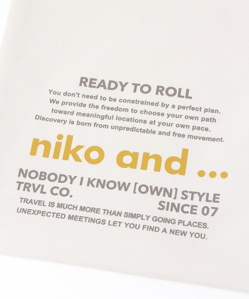 niko and...（ニコアンド）の「ニコロゴトラベル巾着/Ｓサイズ（トラベルグッズ・レディース・ブラック/ブルー/アイボリー・XX-SMALL）」の14枚目の写真