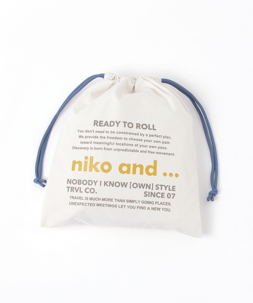 niko and...（ニコアンド）の「ニコロゴトラベル巾着/Ｓサイズ（トラベルグッズ・レディース・ブラック/ブルー/アイボリー・XX-SMALL）」の8枚目の写真