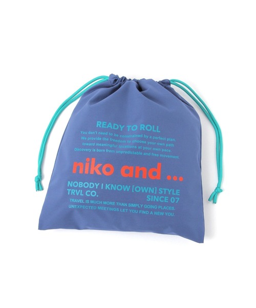 niko and...（ニコアンド）の「ニコロゴトラベル巾着/Ｓサイズ（トラベルグッズ・レディース・ブラック/ブルー/アイボリー・XX-SMALL）」の9枚目の写真